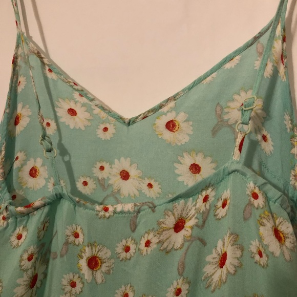 L.A. Hearts Floral Blouse Frilly Straps V Neck - Picture 7 of 8